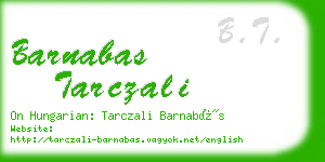 barnabas tarczali business card